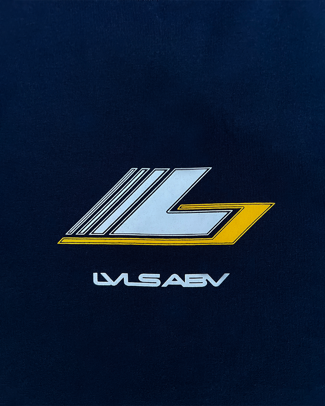 DROP 009 — LVLS ABV Navy Blue Racing Cutoff Shirt