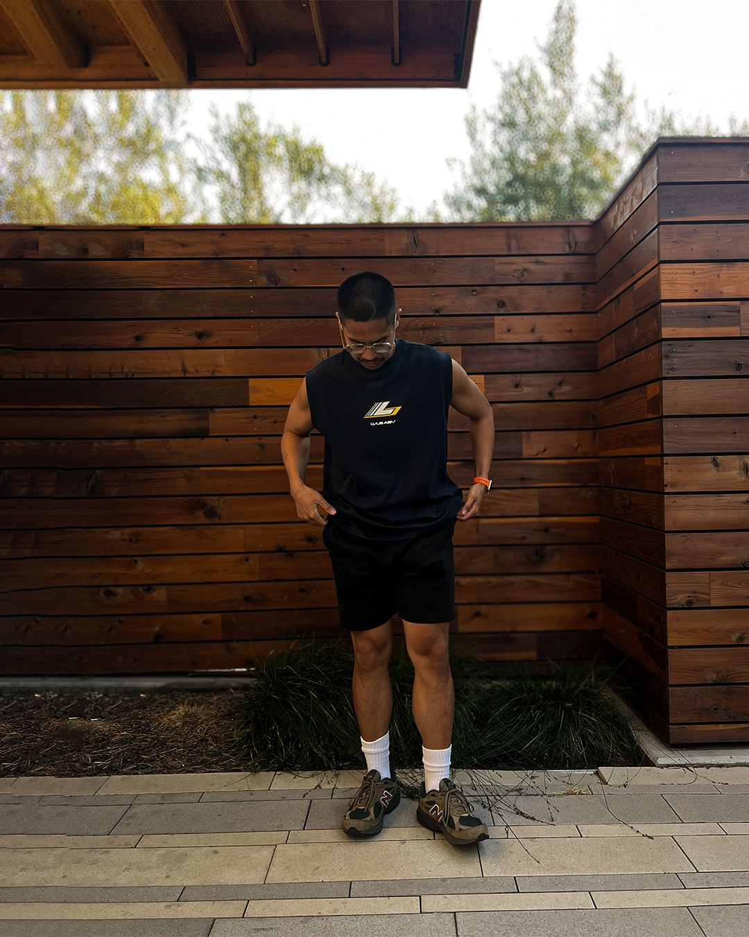 DROP 009 — LVLS ABV Navy Blue Racing Cutoff Shirt