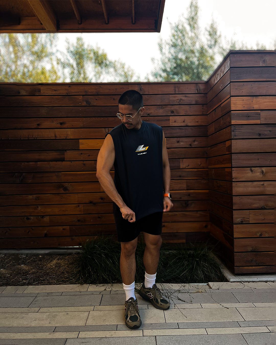 DROP 009 — LVLS ABV Navy Blue Racing Cutoff Shirt