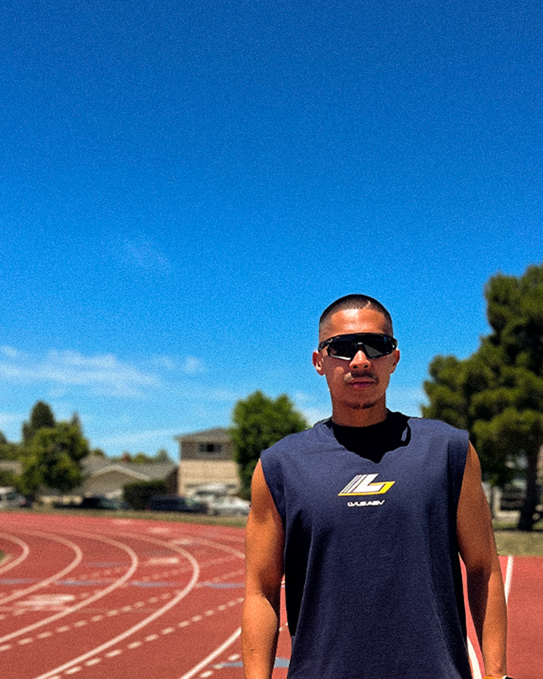 DROP 009 — LVLS ABV Navy Blue Racing Cutoff Shirt