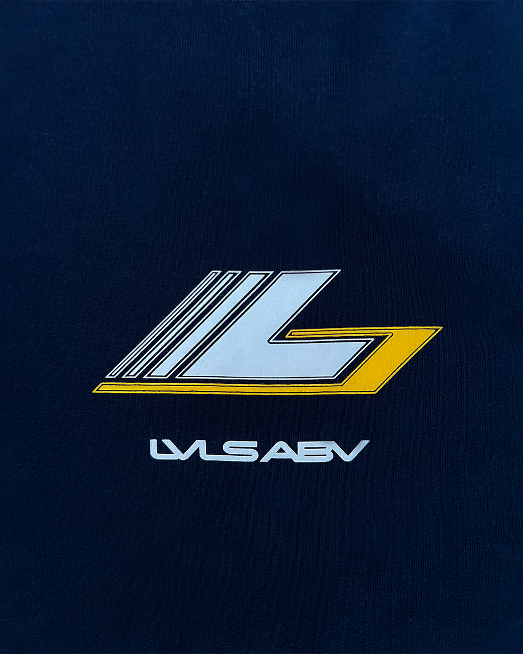 DROP 009 — LVLS ABV Navy Blue Racing Cutoff Shirt