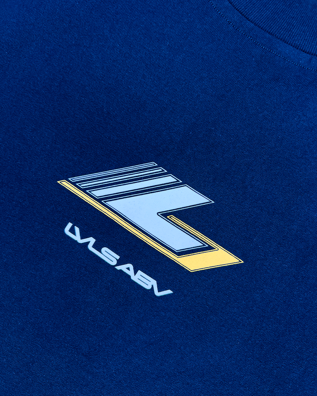 DROP 009 — LVLS ABV Navy Blue Racing Cutoff Shirt