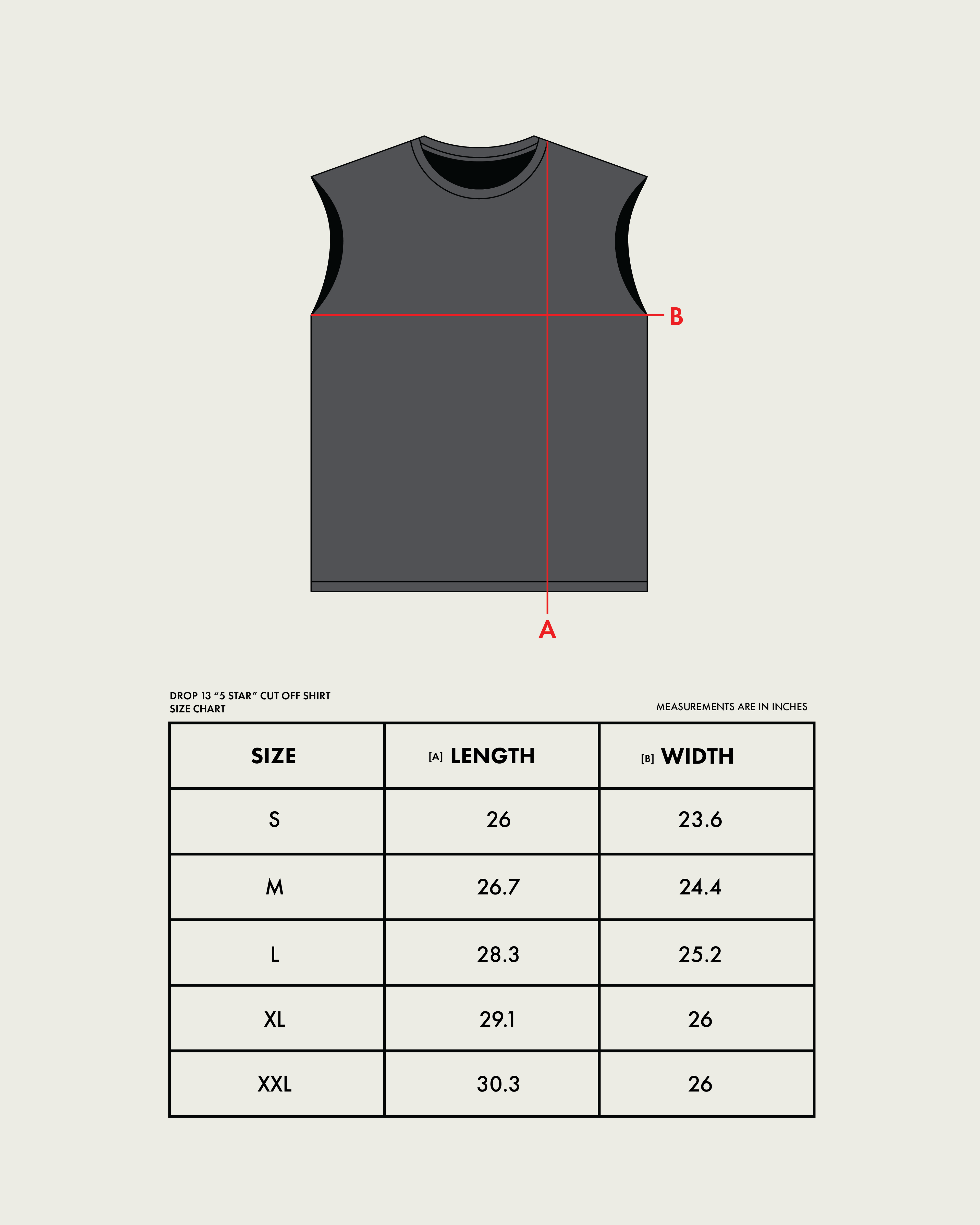 DROP 13 — LVLS ABV 5 Star Cutoff Shirt